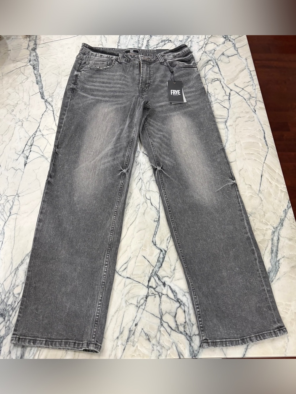 FRYE Washed Black Straight Jeans